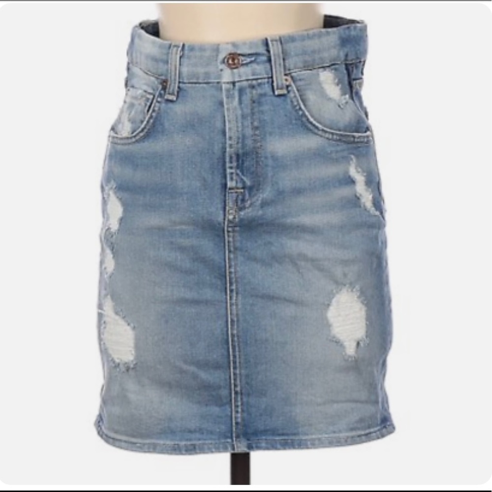 7 for all mankind denim skirt